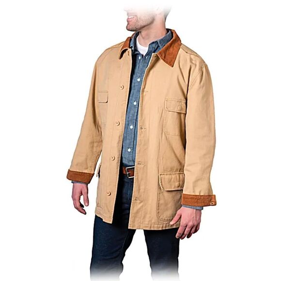 Signature John Wayne Western Stockade Jacket The Bradford Exchange Tan Corduroy - Picture 1 of 11